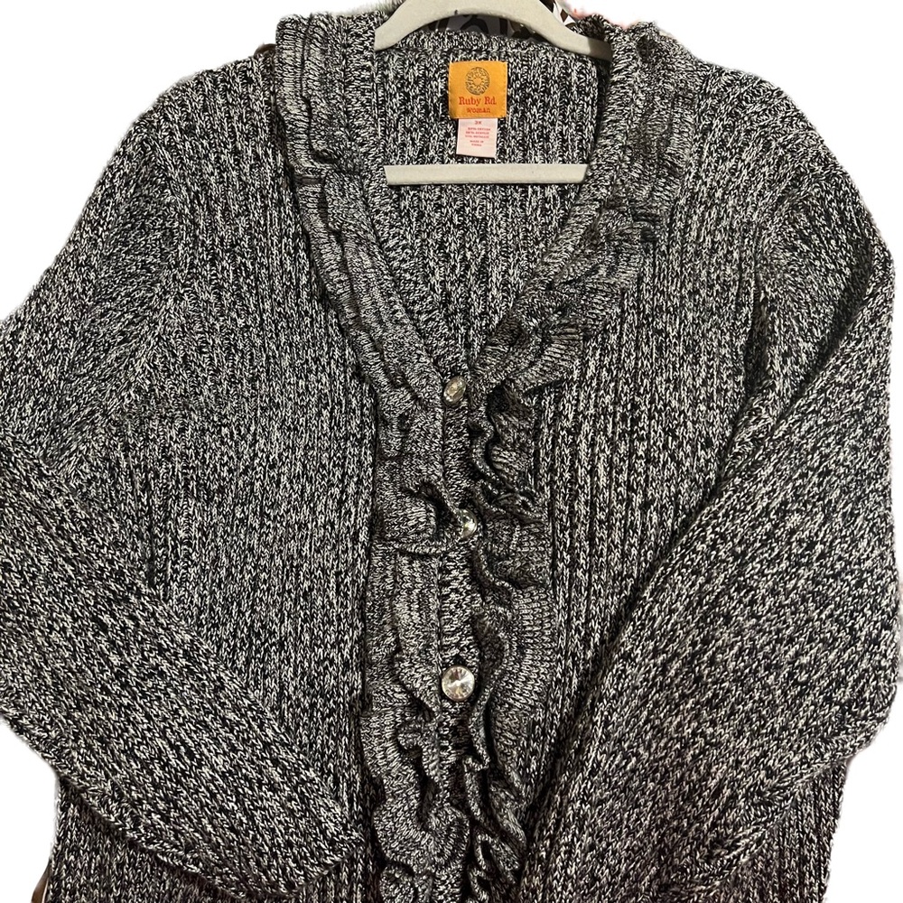 Vtg Ruby Rd Knitting Pretty Metallic Shimmer Ruff… - image 1